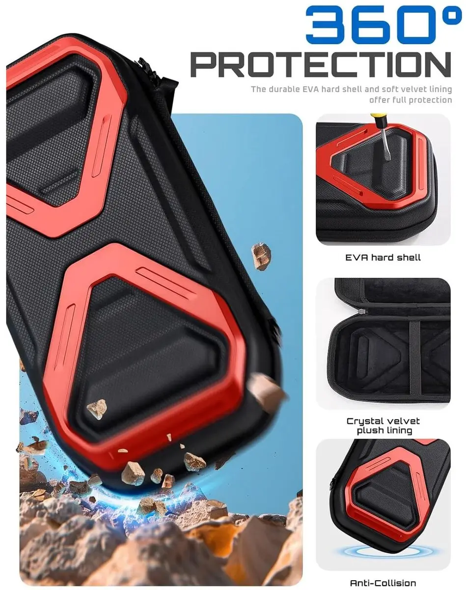 Supcase Nintendo Switch 2 Opberghoes - 24 Gamecards - Rood
