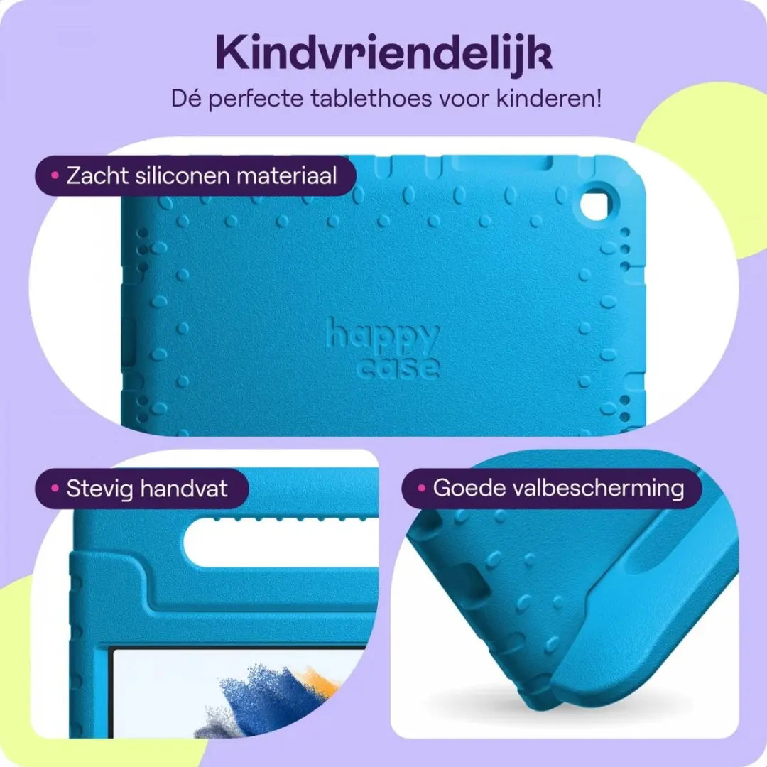 HappyCase Kinder Tablethoes Samsung Galaxy Tab A8 2021 - Blauw
