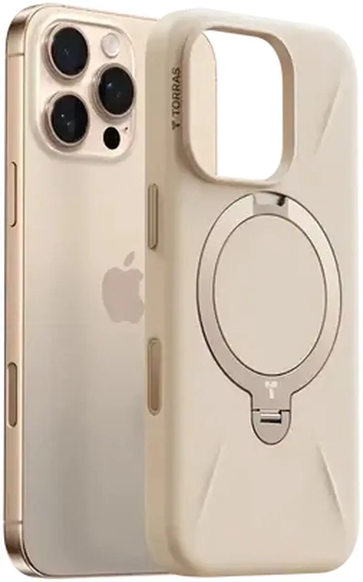 Torras Ostand Q Pro Silicone Hoesje iPhone 16 Pro Max