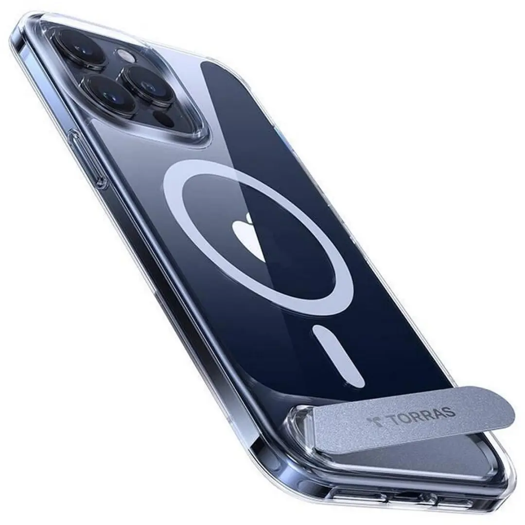 Torras UPro Pstand Hoesje iPhone 15 Pro Max - Transparant - X00FX0388