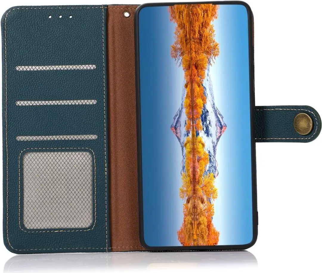 Khazneh iPhone 15 Pro Max Hoesje RFID Portemonnee