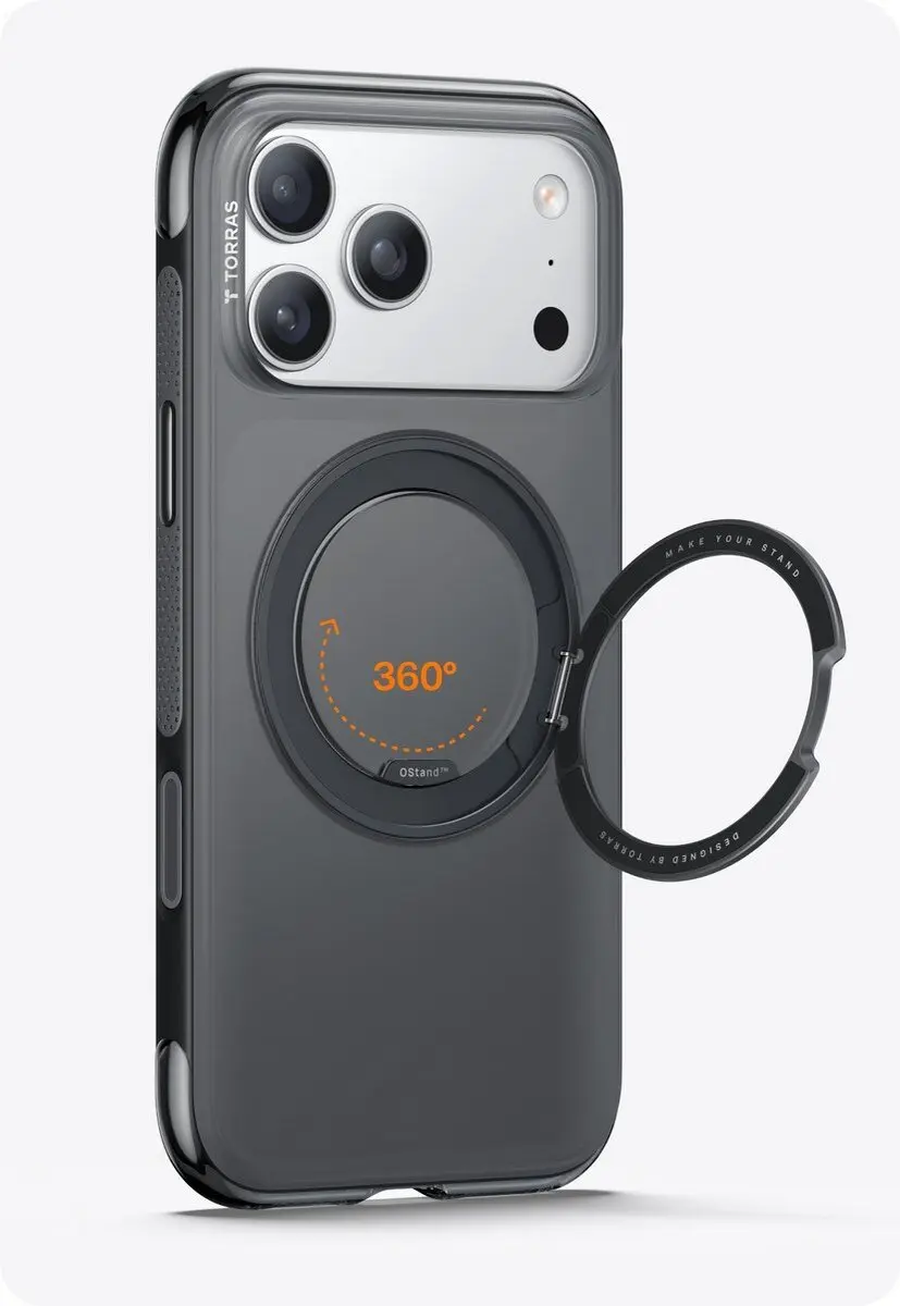 Torras O3 Air Spin Hoesje iPhone 17 Pro Max - MagSafe - Zwart