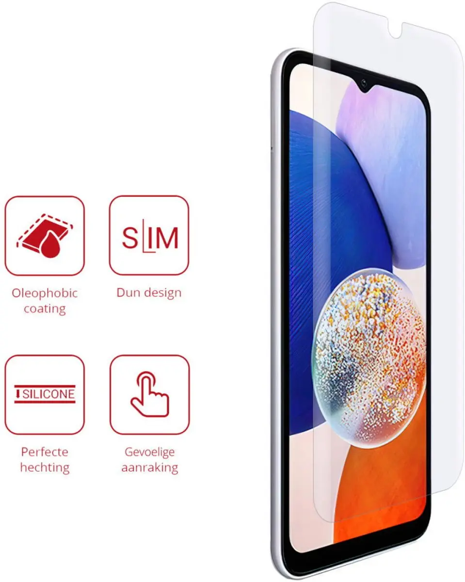 Rosso Screen Protector Ultra Clear voor Samsung Galaxy A14 5G - 2 Stuks