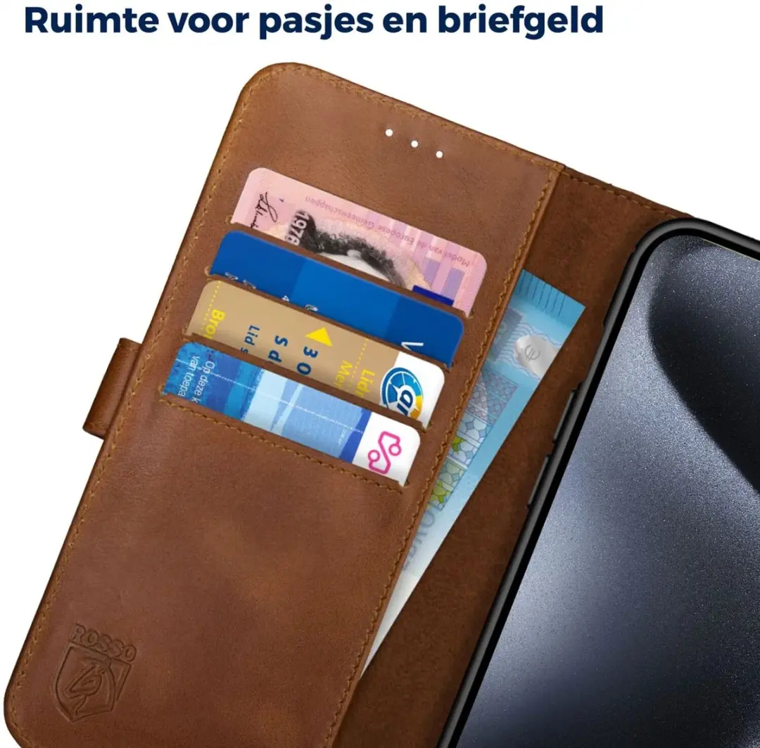Rosso Deluxe Book Case iPhone 15 Pro Max 161991 - Bruin