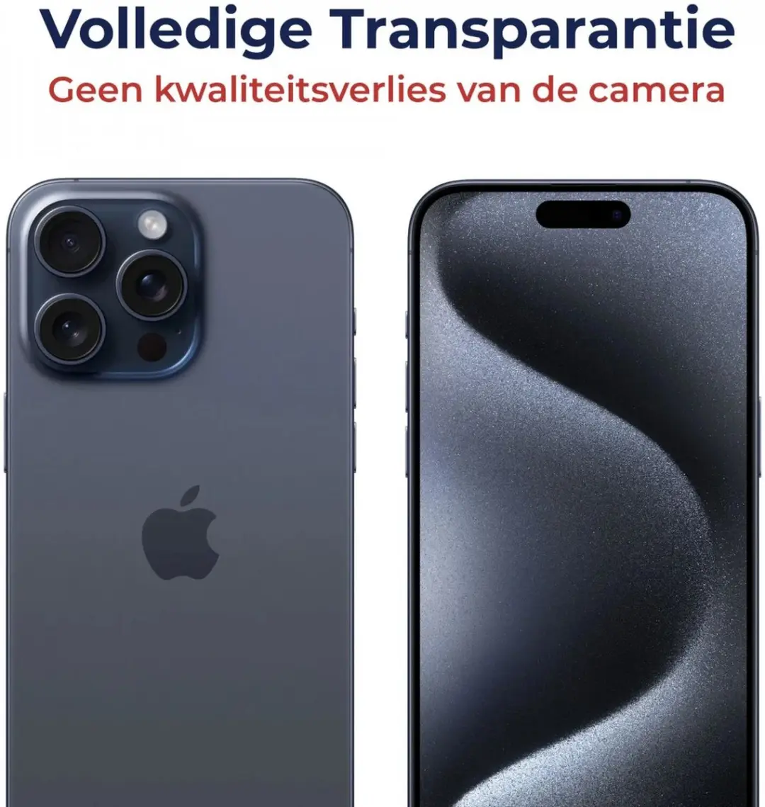 Rosso Camera Lens Protector iPhone 15 Pro/Max - Blauw Glas
