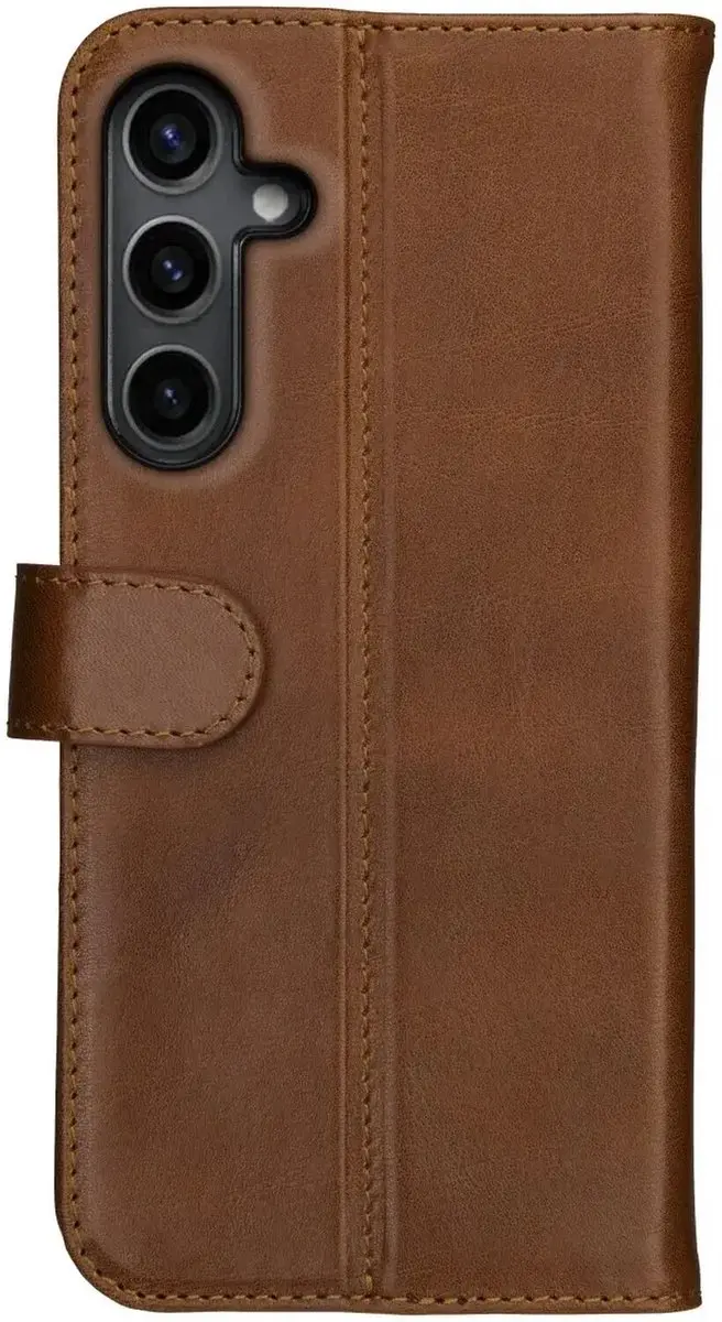 Rosso Deluxe Book Case Samsung Galaxy S24 - 3 Pasjes - Bruin