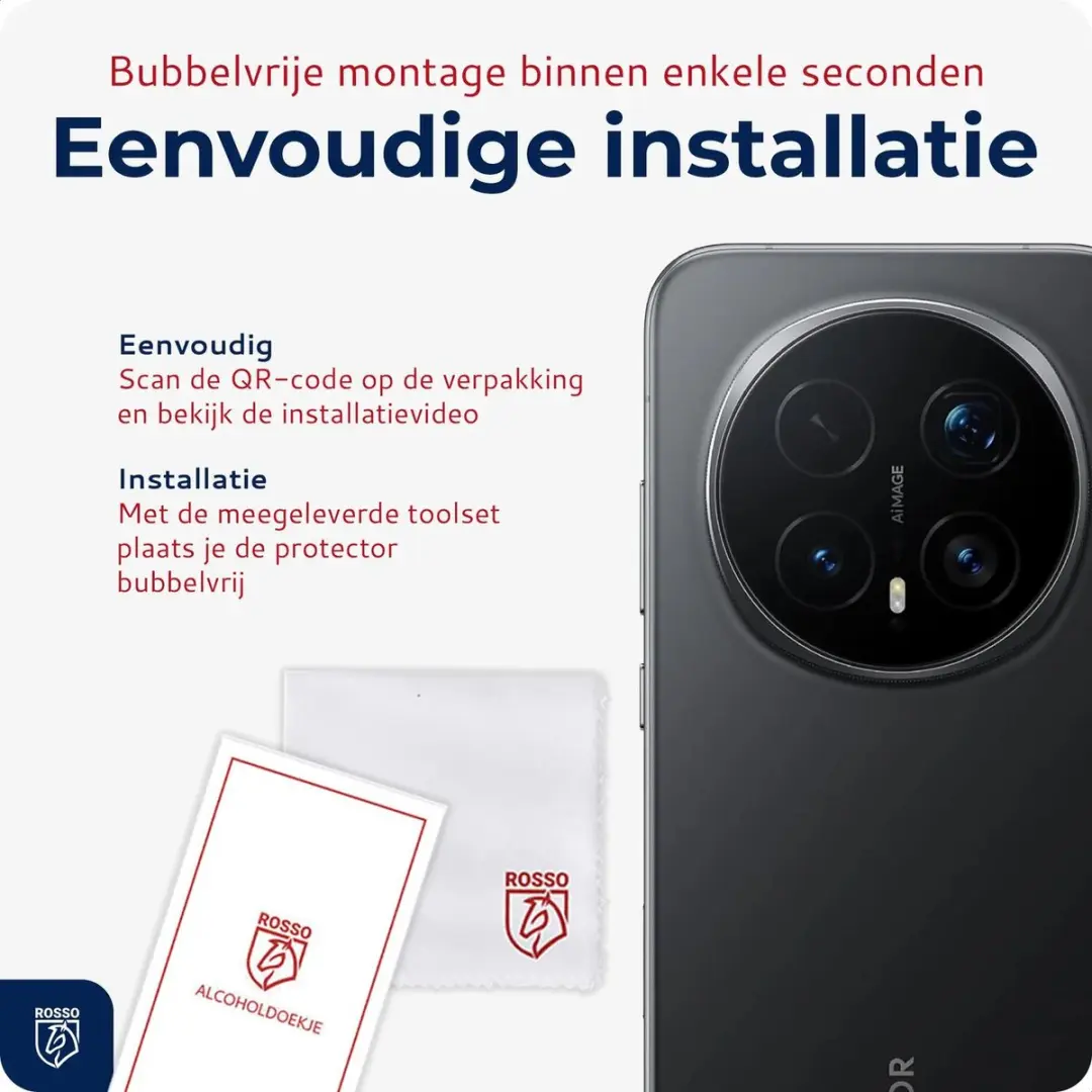 Rosso Camera Protector Honor Magic 8 Pro - Ultra Dun Glas - Transparant - afbeelding 6 van 6