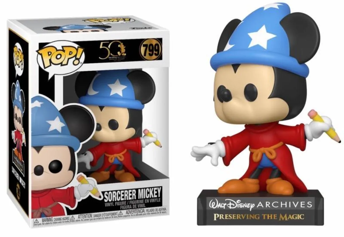 Disney Funko POP! Mickey Mouse Archives Apprentice Mickey 49891 - Verzamelfiguur - 9cm - Multicolours - afbeelding 6 van 6
