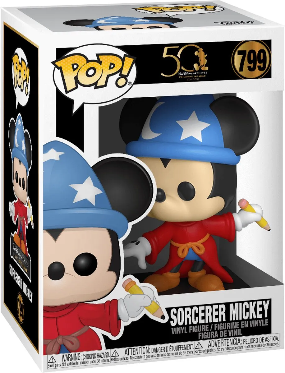 Disney Funko POP! Mickey Mouse Archives Apprentice Mickey 49891 - Verzamelfiguur - 9cm - Multicolours