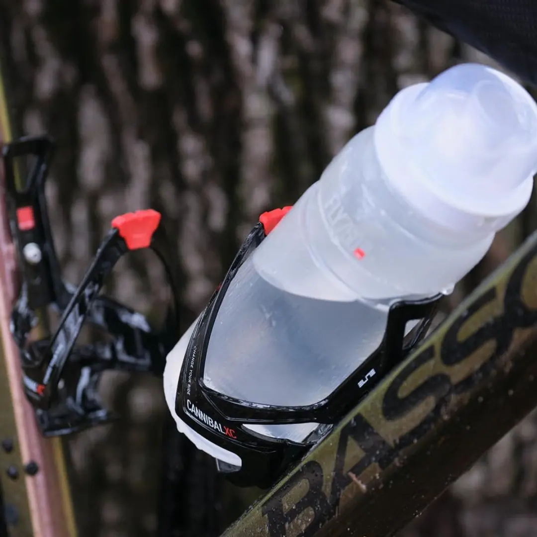 Elite Cannibal Xc Bidonhouder - Gloss White/Black
