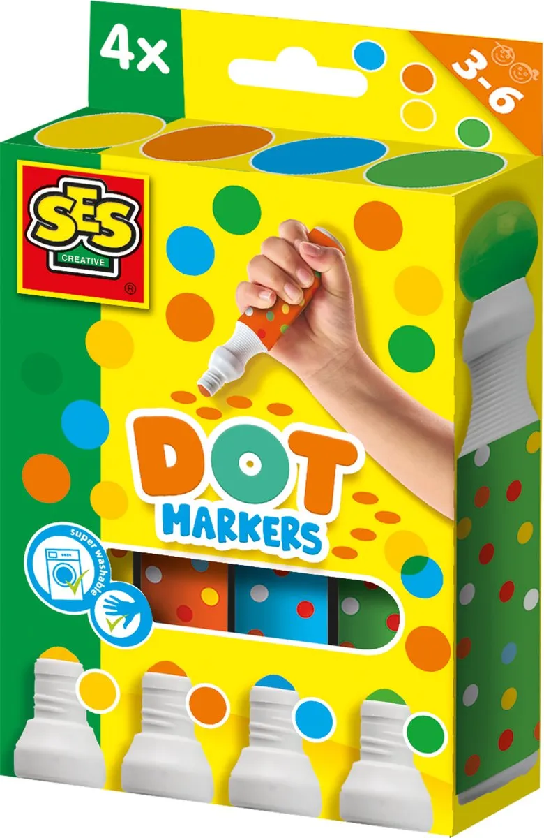 SES Creative Dot Markers 4 Stuks