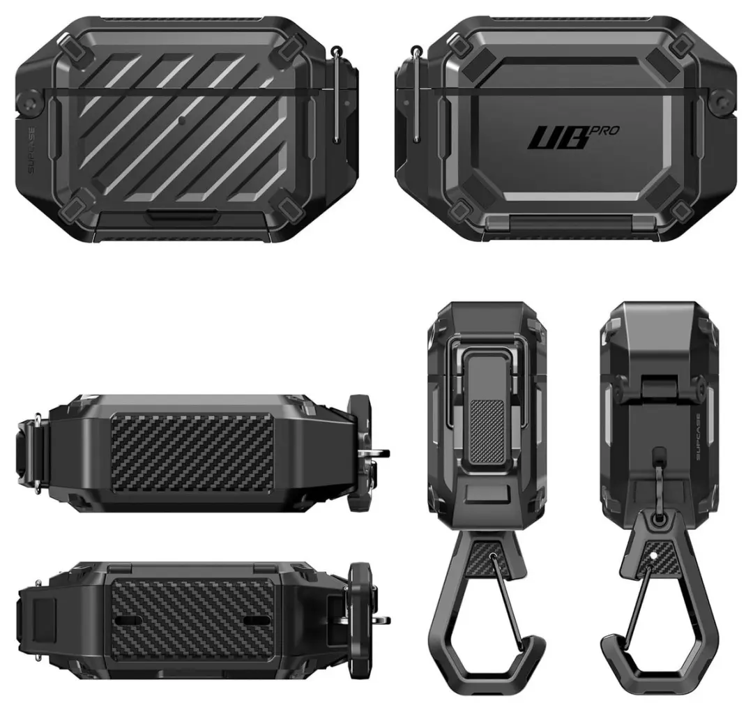 Supcase Unicorn Beetle Pro Hoesje AirPods Pro 3 - IP68 Waterdicht - Zwart - afbeelding 2 van 6