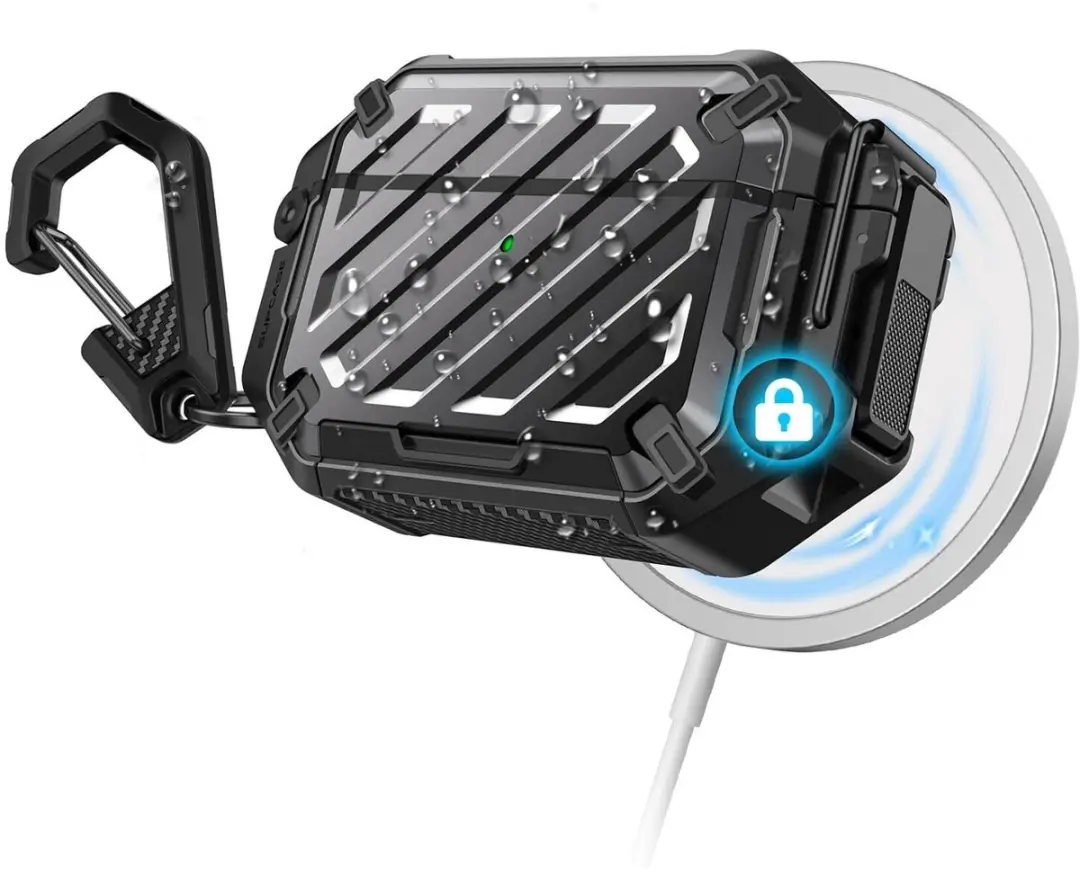 Supcase Unicorn Beetle Pro Hoesje AirPods Pro 3 - IP68 Waterdicht - Zwart
