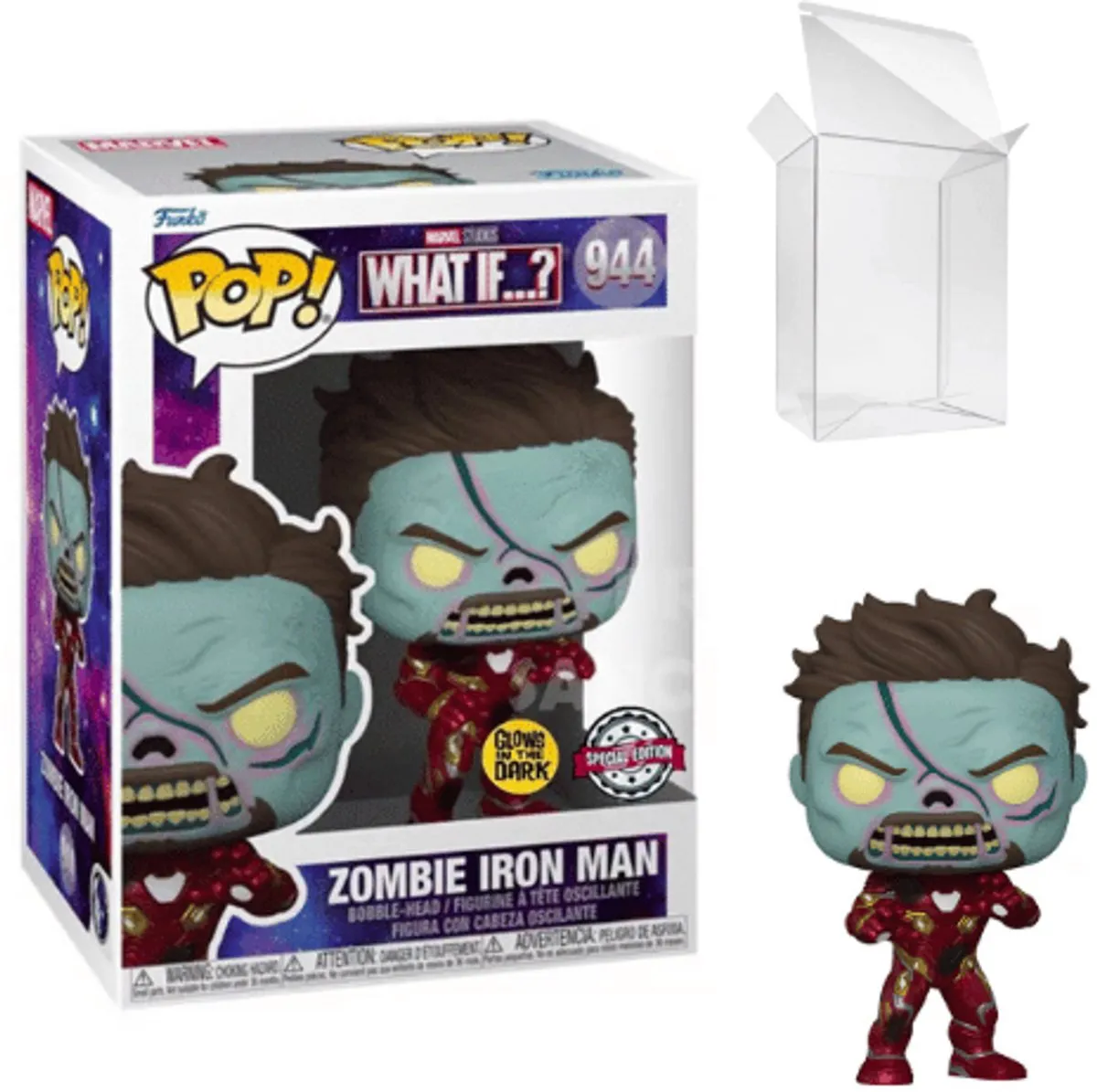 Funko Pop! Marvel What If..? Zombie Iron Man #944 - Glow-in-the-Dark