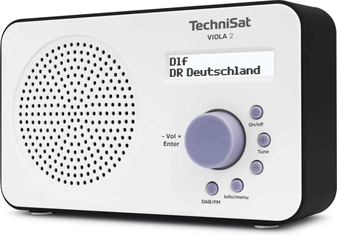 Technisat 0000/3906 Draagbare Digitale Radio - Wit/Zwart - afbeelding 2 van 6