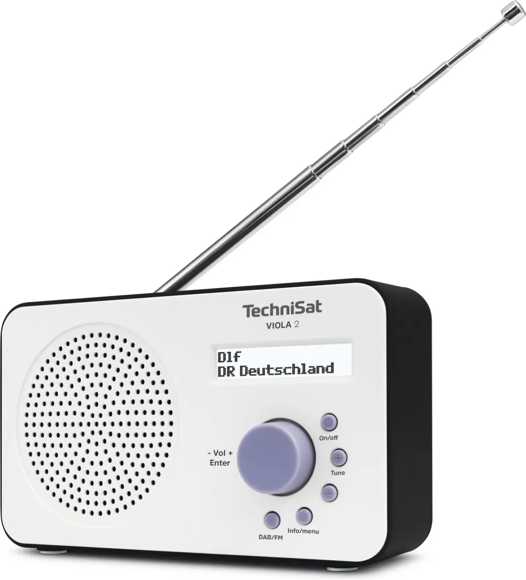 Technisat 0000/3906 Draagbare Digitale Radio - Wit/Zwart - afbeelding 3 van 6