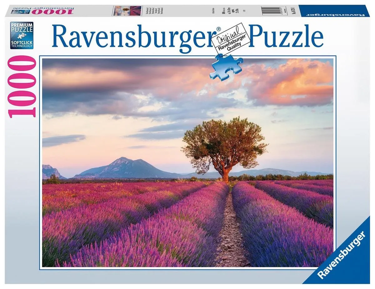 Ravensburger Lavendelveld in het Gouden Uur Legpuzzel 1000 Stuks - 167241