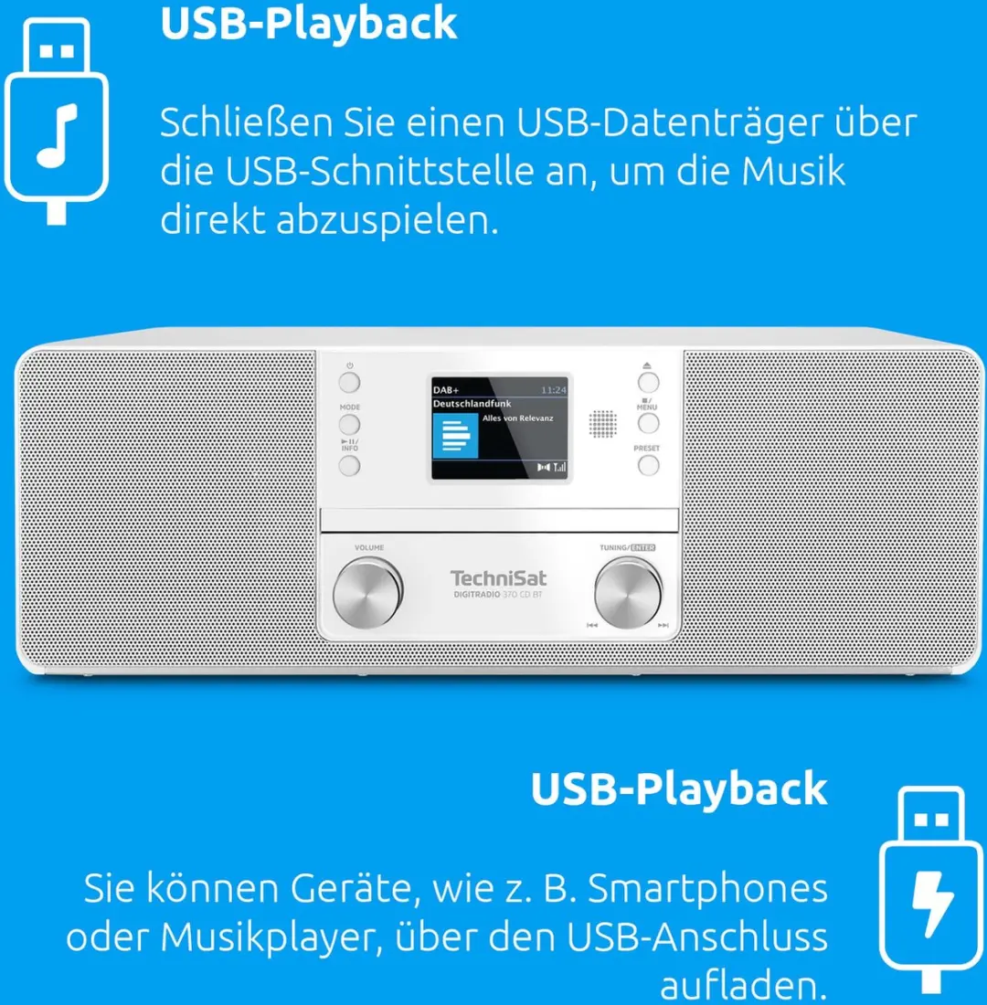 Technisat DigitRadio 370 CD BT - Wit - afbeelding 3 van 6