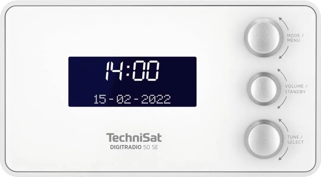 Technisat DIGITRADIO 50 SE DAB+ FM Wekkerradio - Wit - afbeelding 6 van 6
