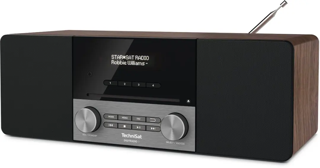 Technisat Digitradio 3 Walnoot - Draagbare DAB/DAB+ Radio - afbeelding 3 van 6
