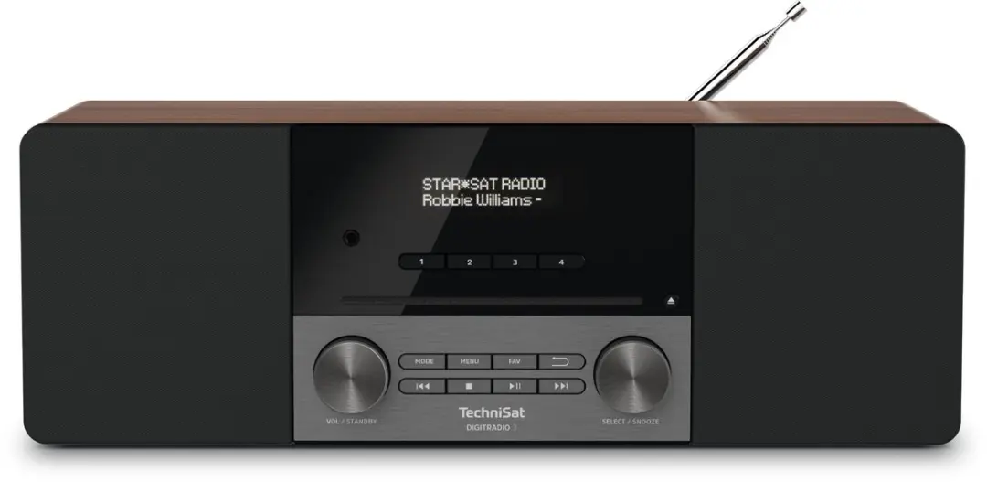 Technisat Digitradio 3 Walnoot - Draagbare DAB/DAB+ Radio - afbeelding 5 van 6