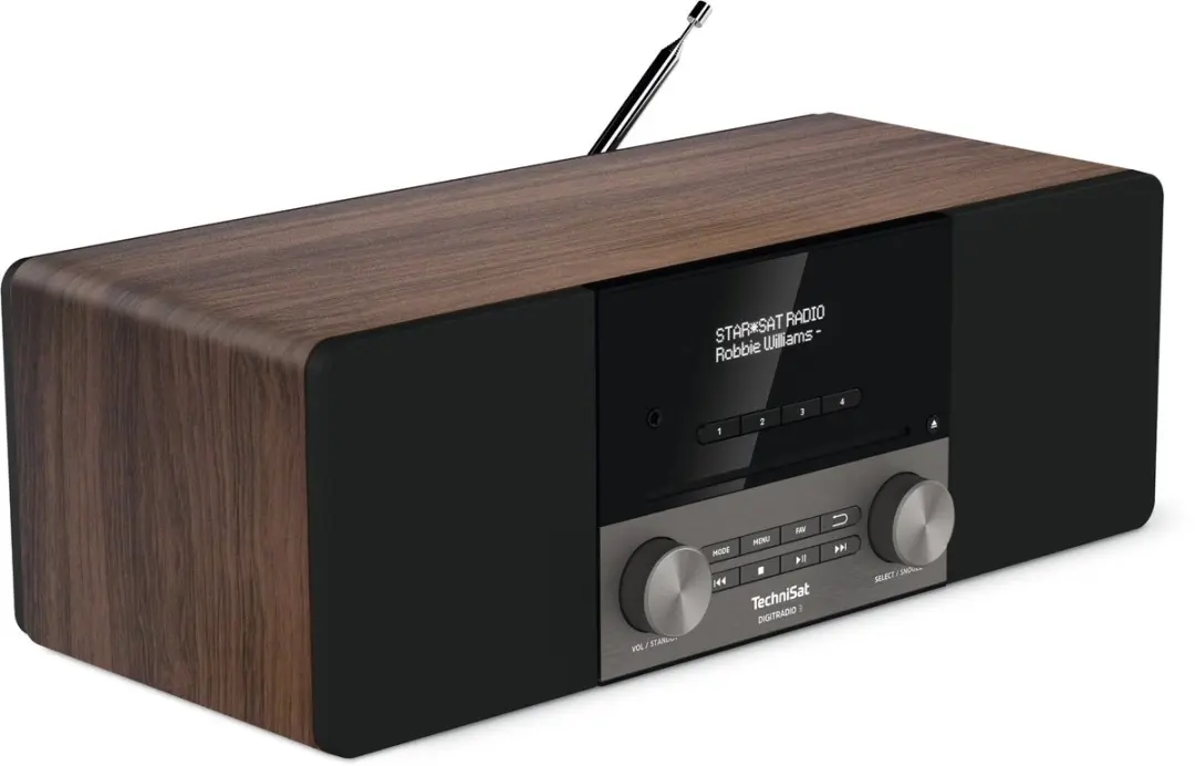 Technisat Digitradio 3 Walnoot - Draagbare DAB/DAB+ Radio - afbeelding 2 van 6