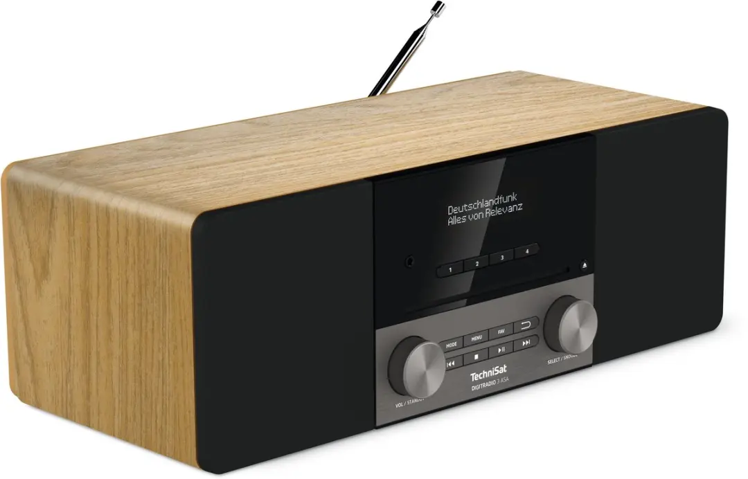 Technisat Digiradio 3 ASA - 20W - DAB+/FM - Blackberry/Eiken - afbeelding 3 van 6