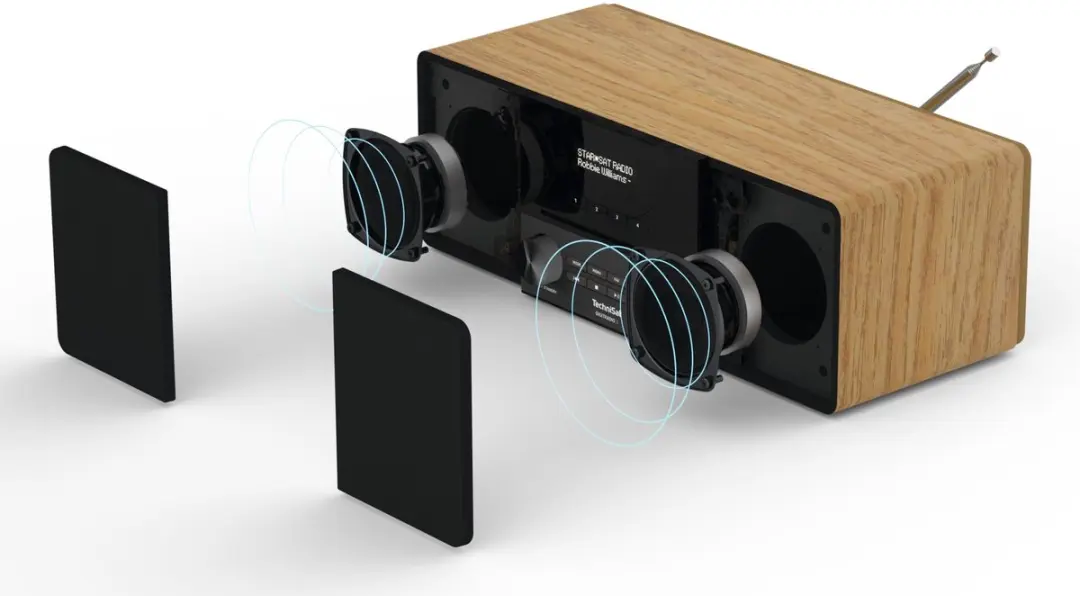 Technisat Digiradio 3 ASA - 20W - DAB+/FM - Blackberry/Eiken - afbeelding 2 van 6