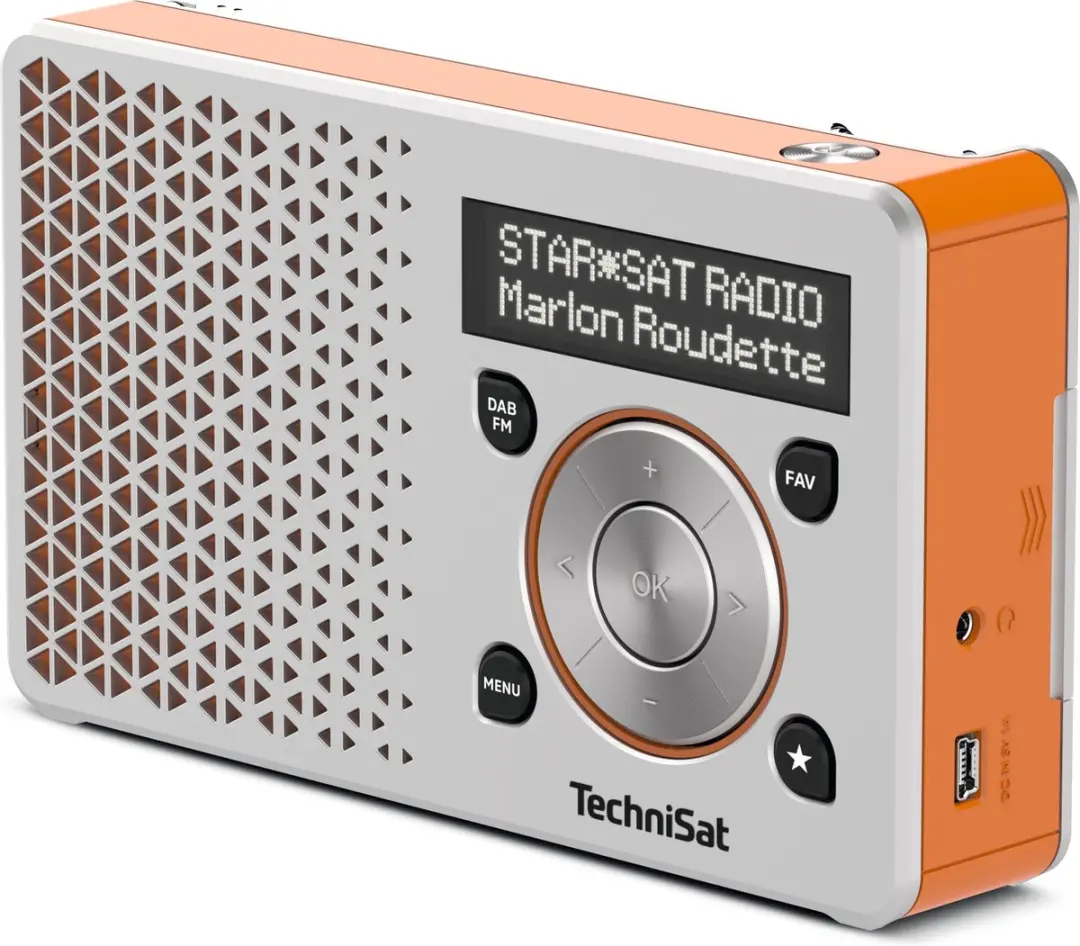 Technisat DigitRadio 1 Draagbaar Digitaal - Oranje/Zilver - afbeelding 2 van 3