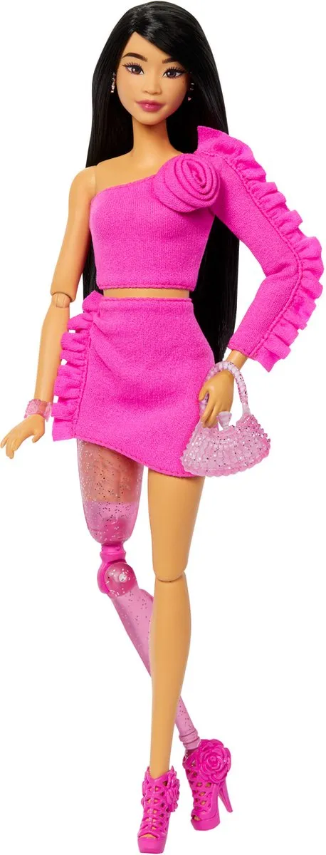 Barbie Deluxe Stijl Roze Set met Beenprothese