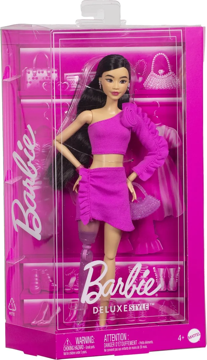 Barbie Deluxe Stijl Roze Set met Beenprothese - MPN 0194735255986 - afbeelding 6 van 6