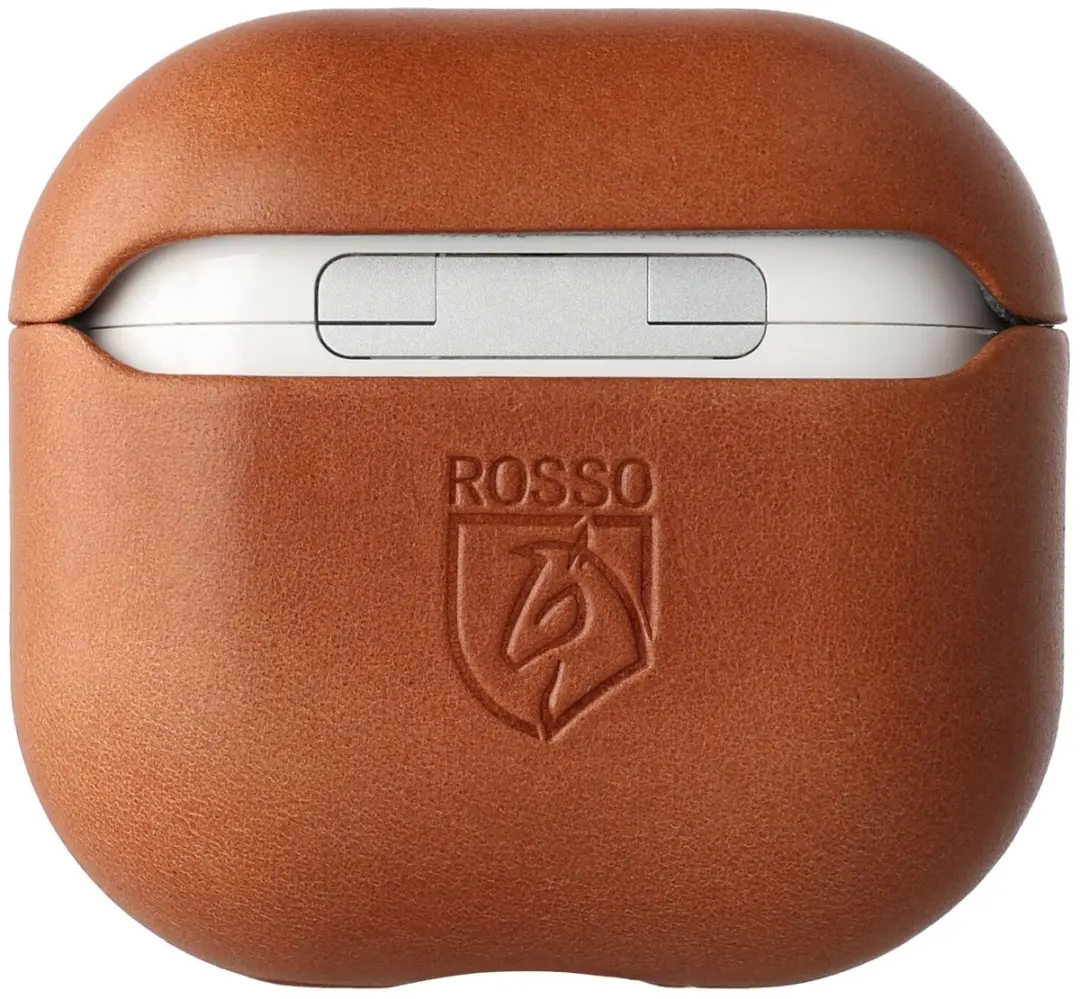 Rosso Deluxe Case Apple AirPods 4 - Echt Leer Bruin - MPN 225381 - afbeelding 4 van 5