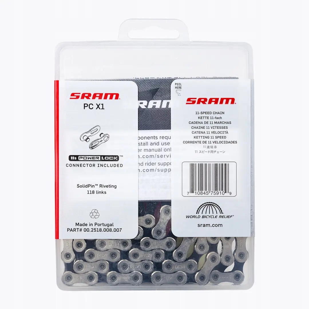 SRAM PC X1 HollowPin Ketting 11 Speed - 126 Schakels - Zilver