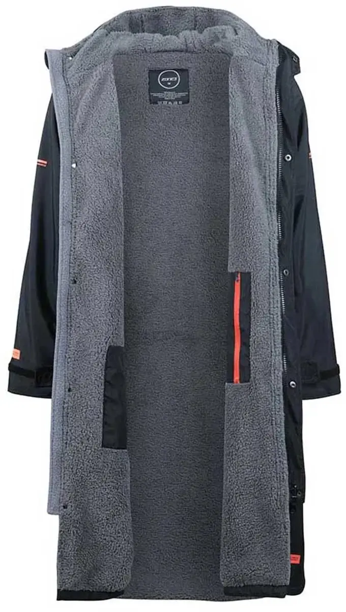 Zone3 Oversize Heat Tech Surf Poncho - Zwart/Orange