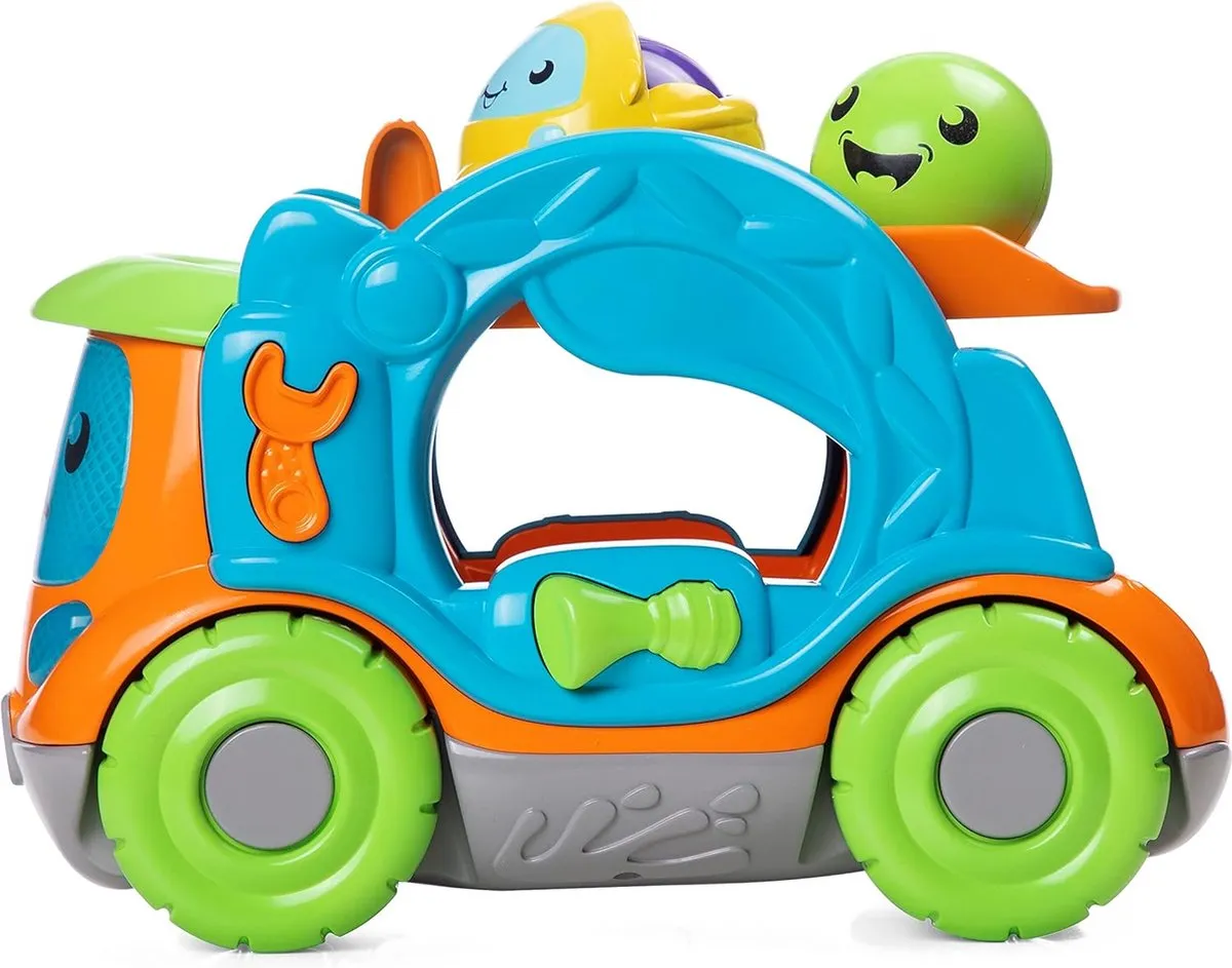 Chicco Rollende Vrachtwagen - Blauw/Geel/Grijs/ Groen/Oranje - afbeelding 6 van 6
