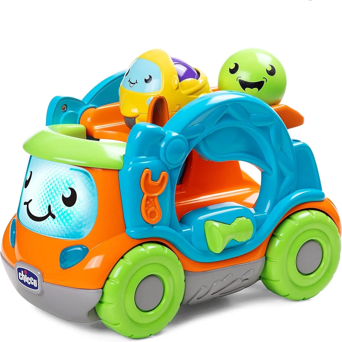 Chicco Rollende Vrachtwagen - Blauw/Geel/Grijs/ Groen/Oranje