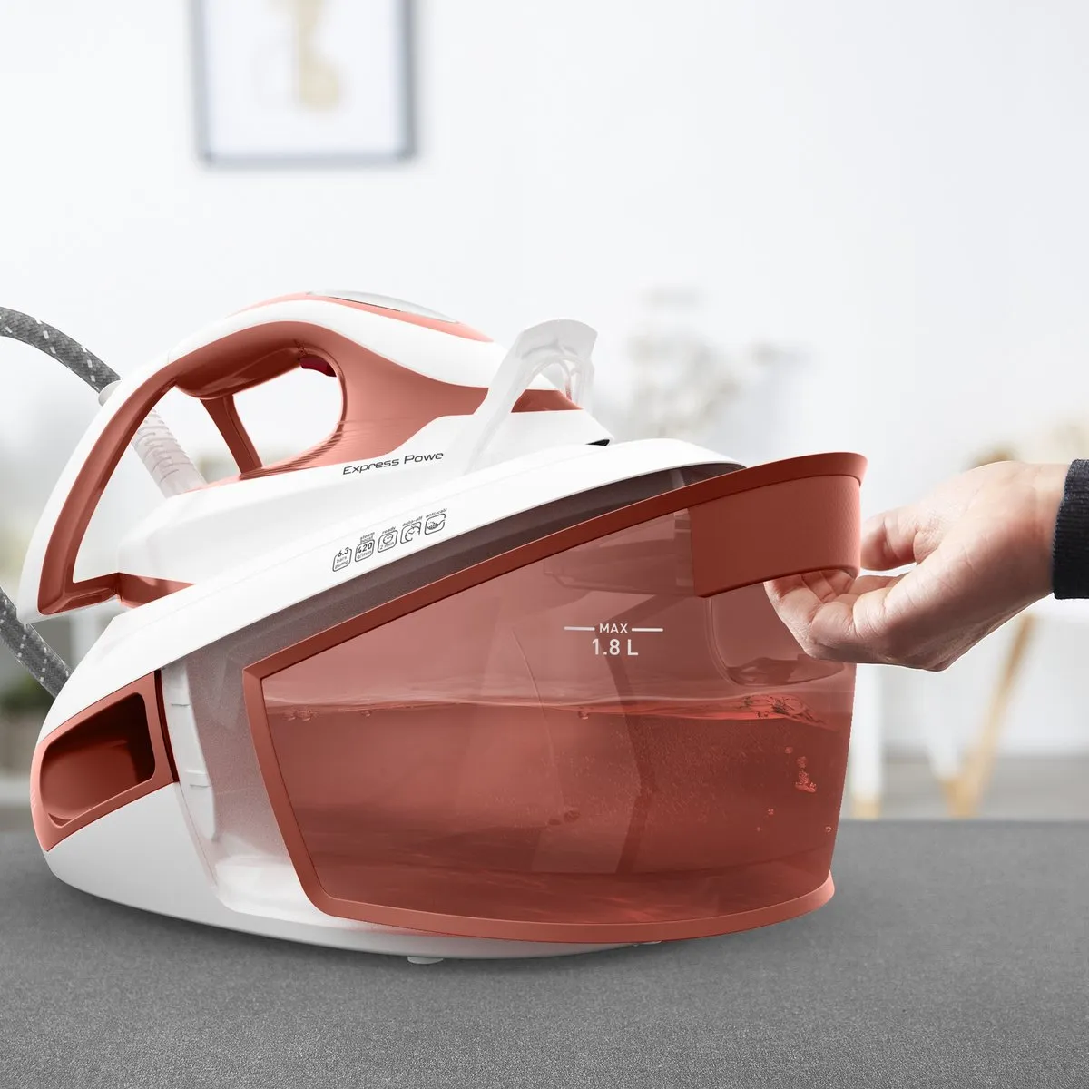 Tefal Express Power SV8110 Stoomgenerator - 6.3 Bar - 120 g/min - Rood/Wit