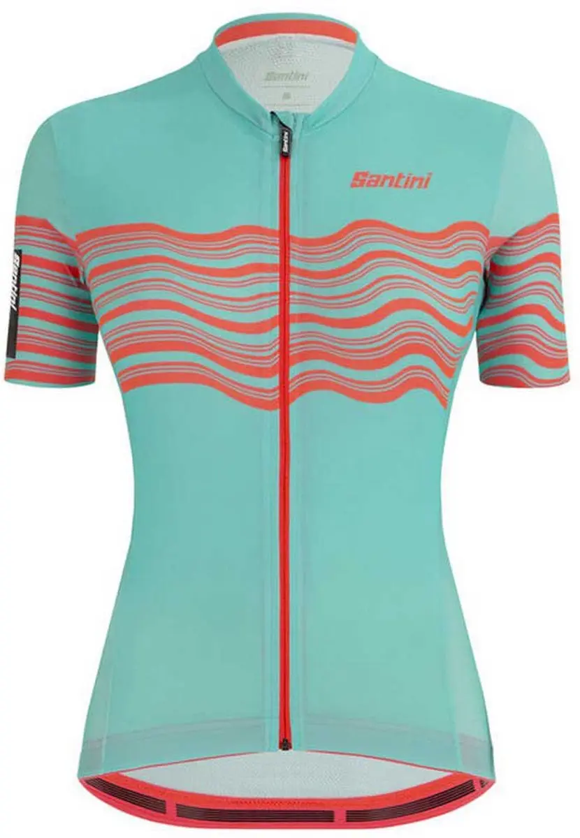 Santini Tono Proflo Korte Mouw Wielertrui Blauw XL Vrouw