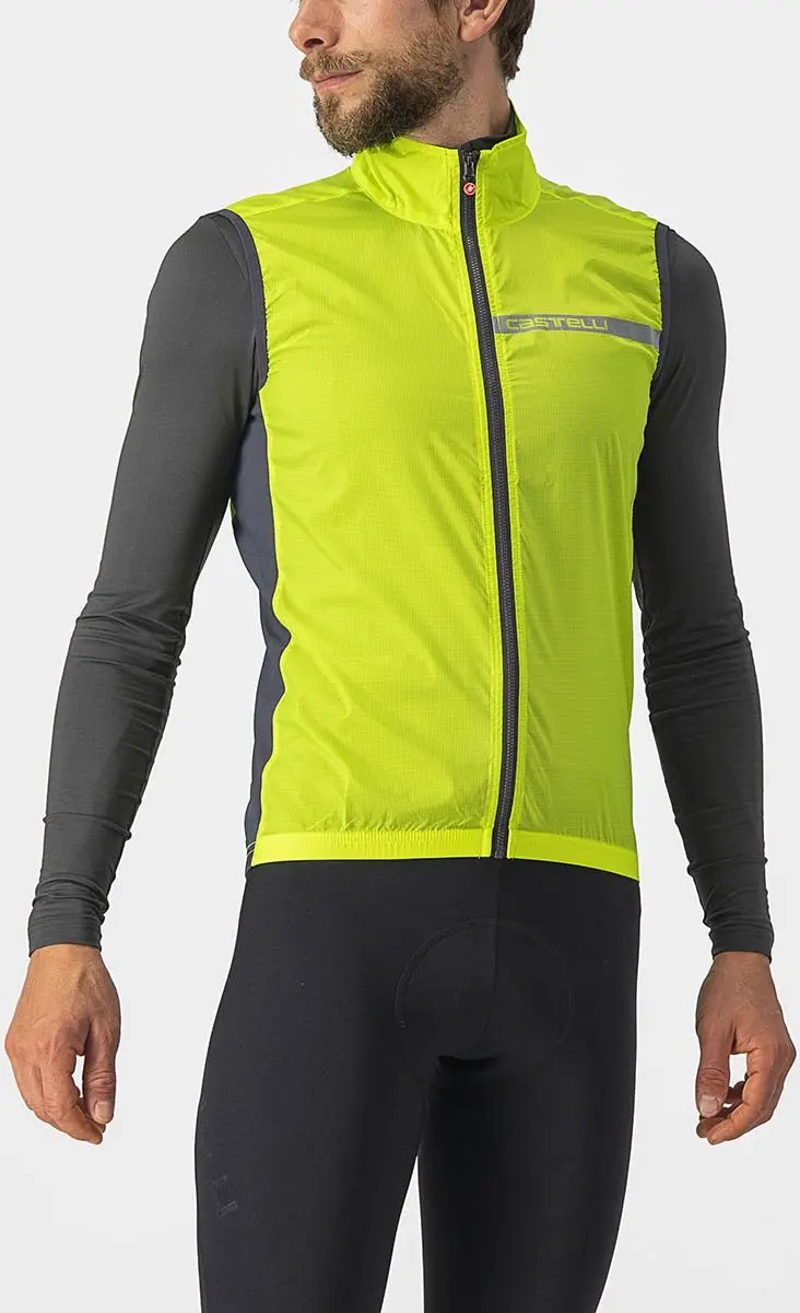Castelli SQUADRA STRETCH VEST ELECTRIC LIME/DARK GRAY