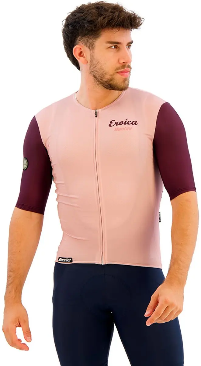 Santini Eroica Borgo Korte Mouw Wielertrui Roze S