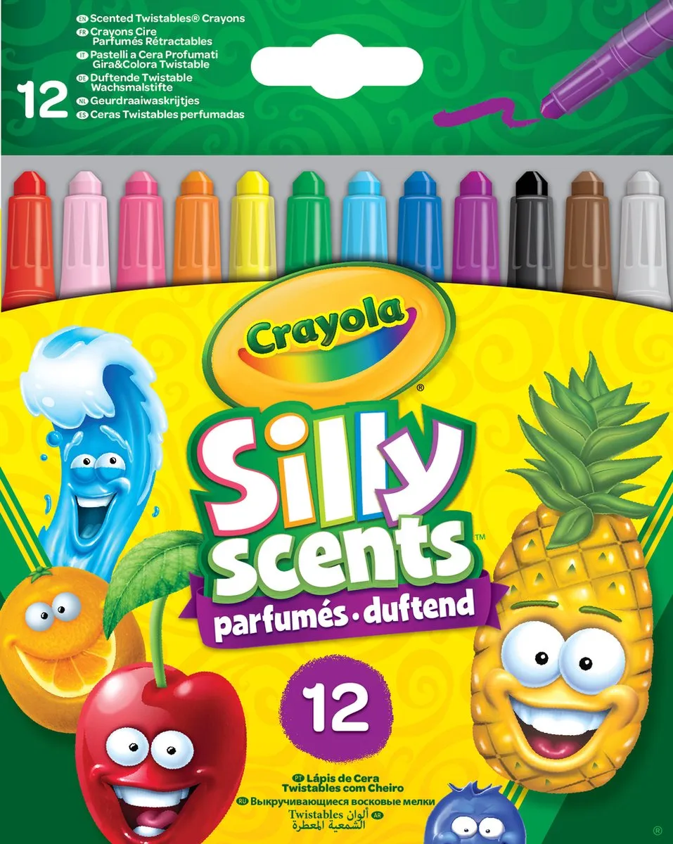 Crayola Silly Scents Geurdraaiwaskrijtjes 12 Stuks - Veelkleurig