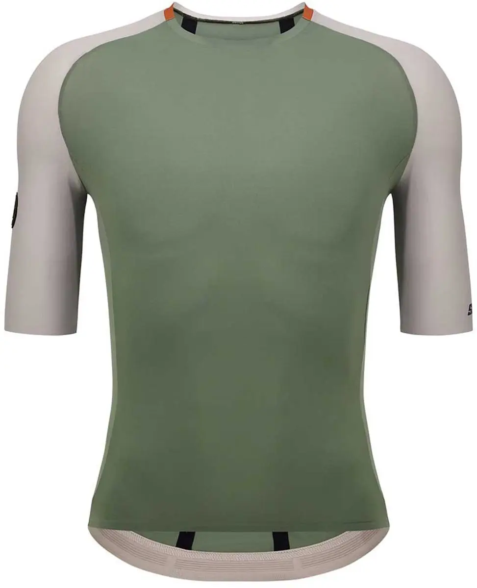 Santini Pelle Stelth Fir Slip-on Korte Mouw Wielertrui Groen XL Man
