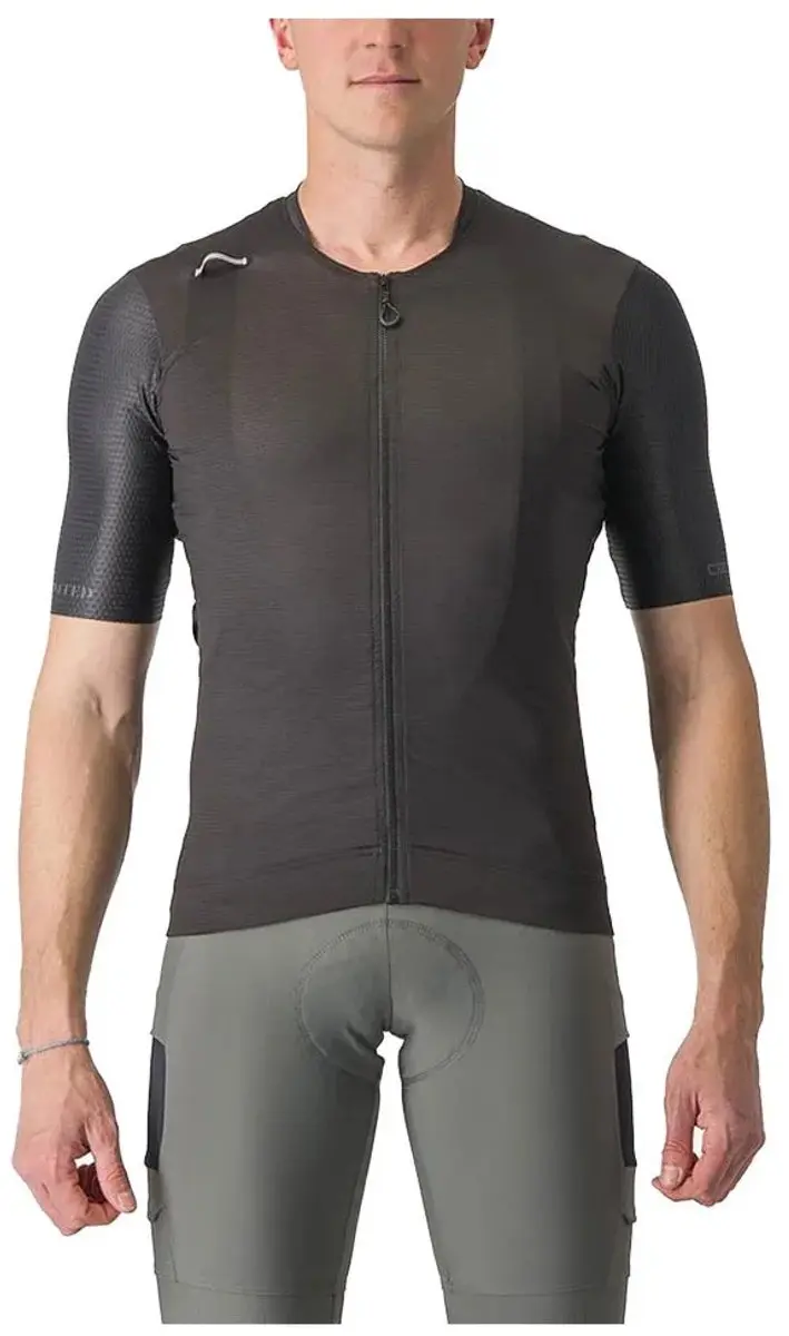 Castelli Unlimited Pro Korte Mouw Wielertrui Grijs L Man
