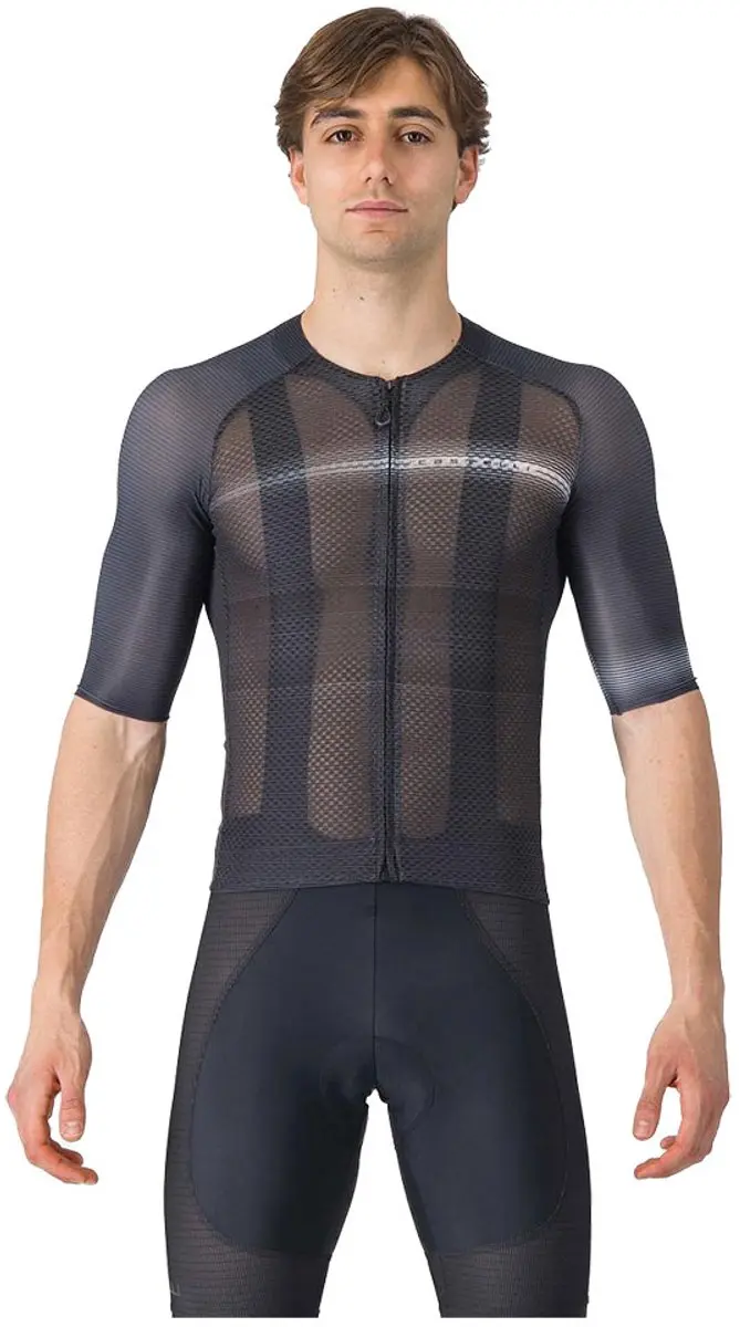 Castelli Climber's A/C Korte Mouw Wielertrui 2XL - Zwart