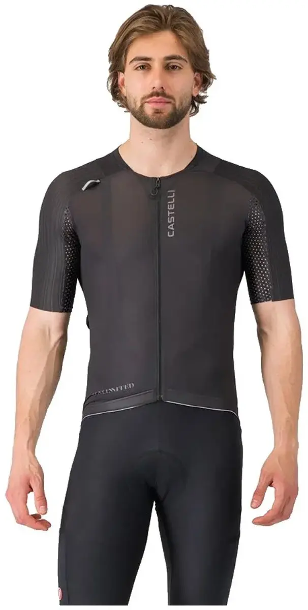 Castelli Unlimited Pro 2 Korte Mouw Wielertrui Zwart S Man