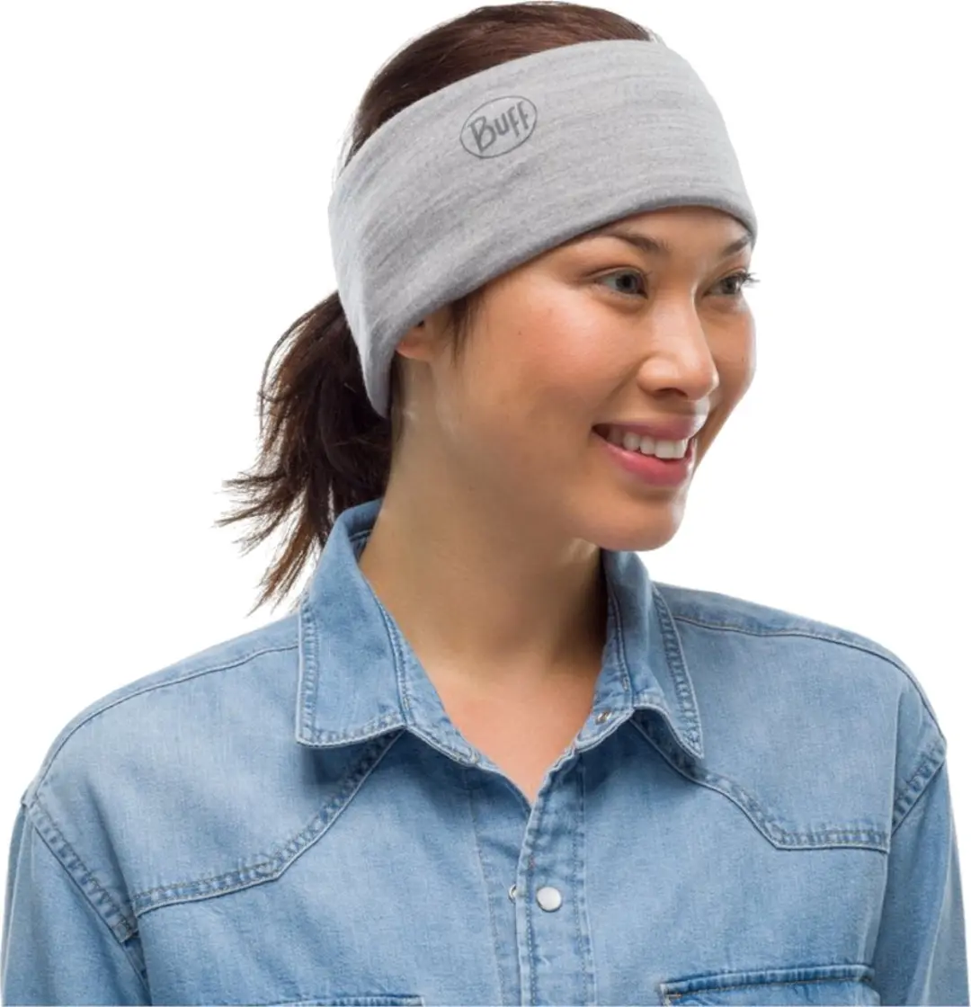 Buff Merino Lightweight SOLID LIGHT GREY Nekwarmer - Grijs
