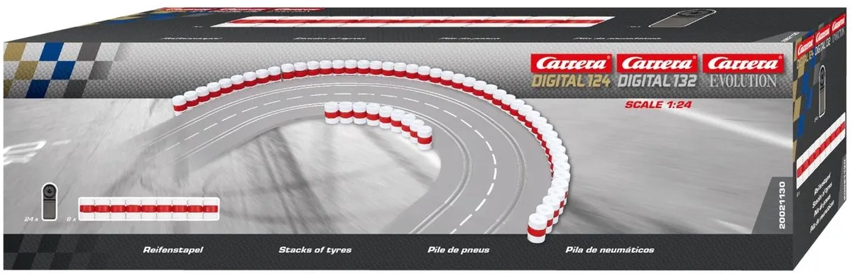 Carrera DIGITAL/Evolution Bandenmuur CAR20021130 - 30 Stuks - Multi