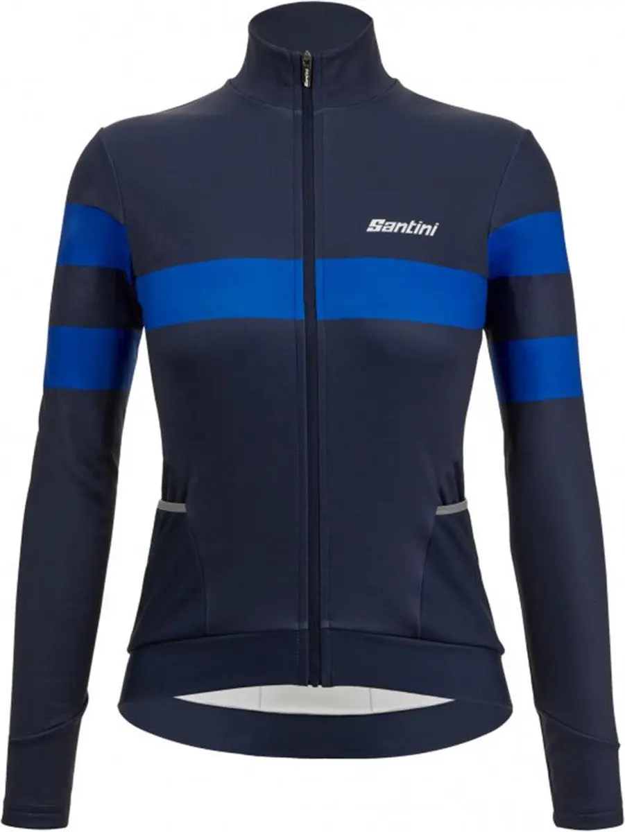 Santini Fietsshirt lange mouwen Dames Zwart
