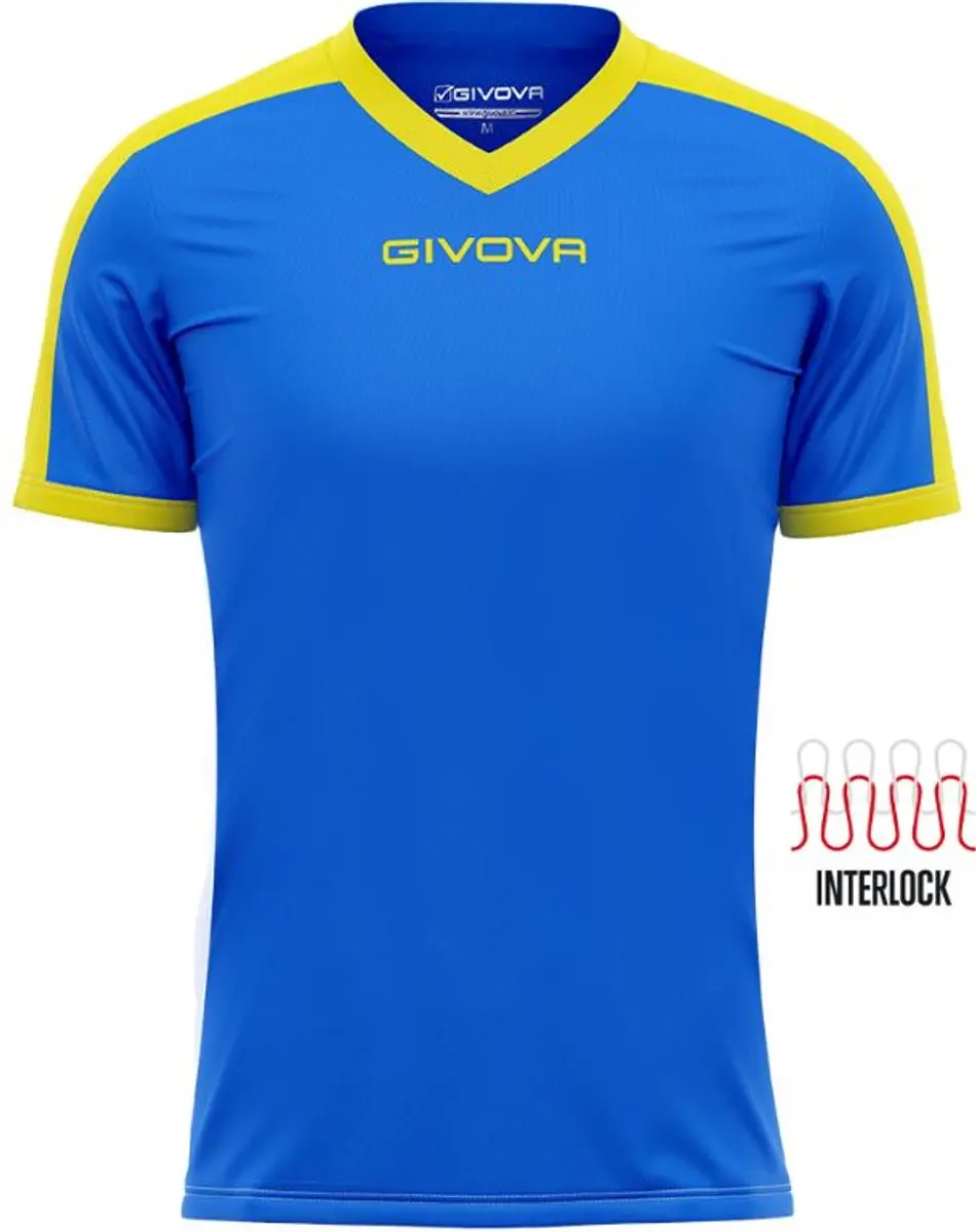 Givova Revolution Sportshirt - Koningsgeel/Blauw XS