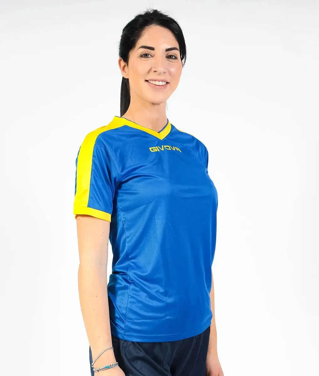 Givova Revolution Sportshirt - Koningsgeel/Blauw XS